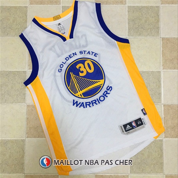 Maillot Enfant Curry Golden State Warriors 30 Blanc